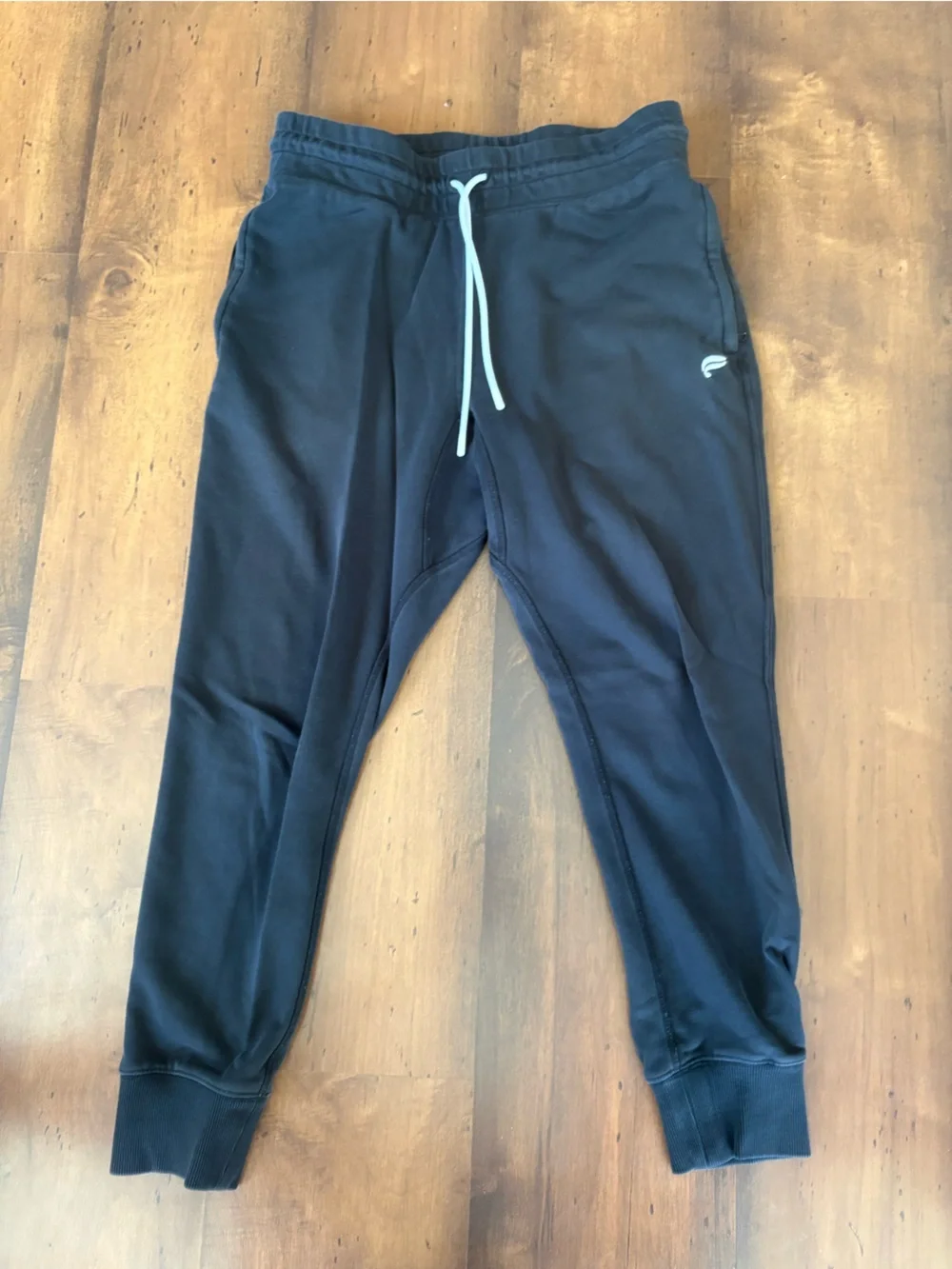 Fabletics Men's Black Jogger Sweatpants with Light Drawstring
